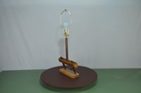 Image 13 of  Field Drag Beam Table Lamp, Weathered Wood Farm Harrow, Upcycled 1950 Agri Desk Light, #820