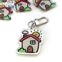 Happy House Keychain 