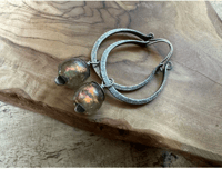 Image 3 of Stelring Silver Basha bead hoops/n1