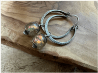 Image 7 of Stelring Silver Basha bead hoops/n1