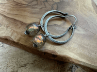 Image 10 of Stelring Silver Basha bead hoops/n1