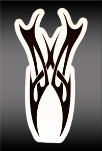 Image 1 of Black Matte "W" Logo Sticker