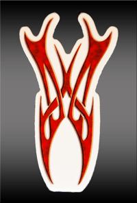 Image 1 of Glossy Red "W" Logo Sticker