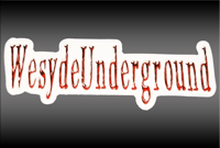 Image 1 of Glossy "WesydeUnderground" Black/Red Gradient Logo Sticker