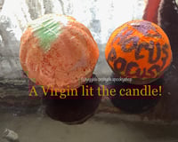 Image 1 of A Virgin Lit the Candle! Duo Gift Set Hocus Pocus Halloween Handmade Bathbomb Vegan