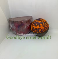 Image 1 of Goodbye Cruel World! Duo GiftSet Hocus Pocus Halloween Handmade Bathbomb Vegan