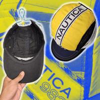 Image 3 of Yellow/Blue NAUTICA 5 panel hat (1/3)