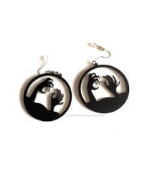 Image 2 of Zombie Hands Earrings Acrylic Jewellery Handmade Halloween Horror Spooky