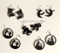 Image 4 of Zombie Hands Earrings Acrylic Jewellery Handmade Halloween Horror Spooky