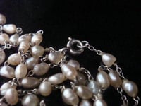 Image 3 of EDWARDIAN PLATINUM NATURAL SALTWATER PEARL CHAIN 22 INCHES