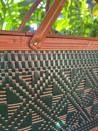 Image 4 of Vintage Woven Picnic Basket - Hawkeye Burlington Co.