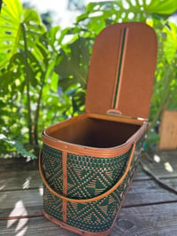 Image 2 of Vintage Woven Picnic Basket - Hawkeye Burlington Co.