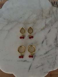 Image 1 of Carnelian Cherries (Gold)