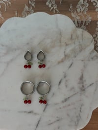 Image 1 of Carnelian Cherries (Silver)