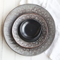 Image 2 of Studio Clear Out Lot of Imperfect Dishes, Charcoal Grey and Black - Huge Discount "Seconds"