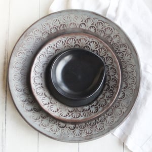 Image of Studio Clear Out Lot of Imperfect Dishes, Charcoal Grey and Black - Huge Discount "Seconds"