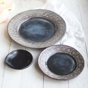 Image of Studio Clear Out Lot of Imperfect Dishes, Charcoal Grey and Black - Huge Discount "Seconds"