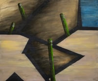 Image 1 of Four green poles
