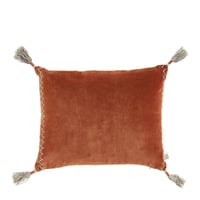 Image 1 of Coussin velours rouille 30 x 40 cm