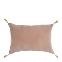 Image 1 of Coussin velours rose 40 x 60 cm