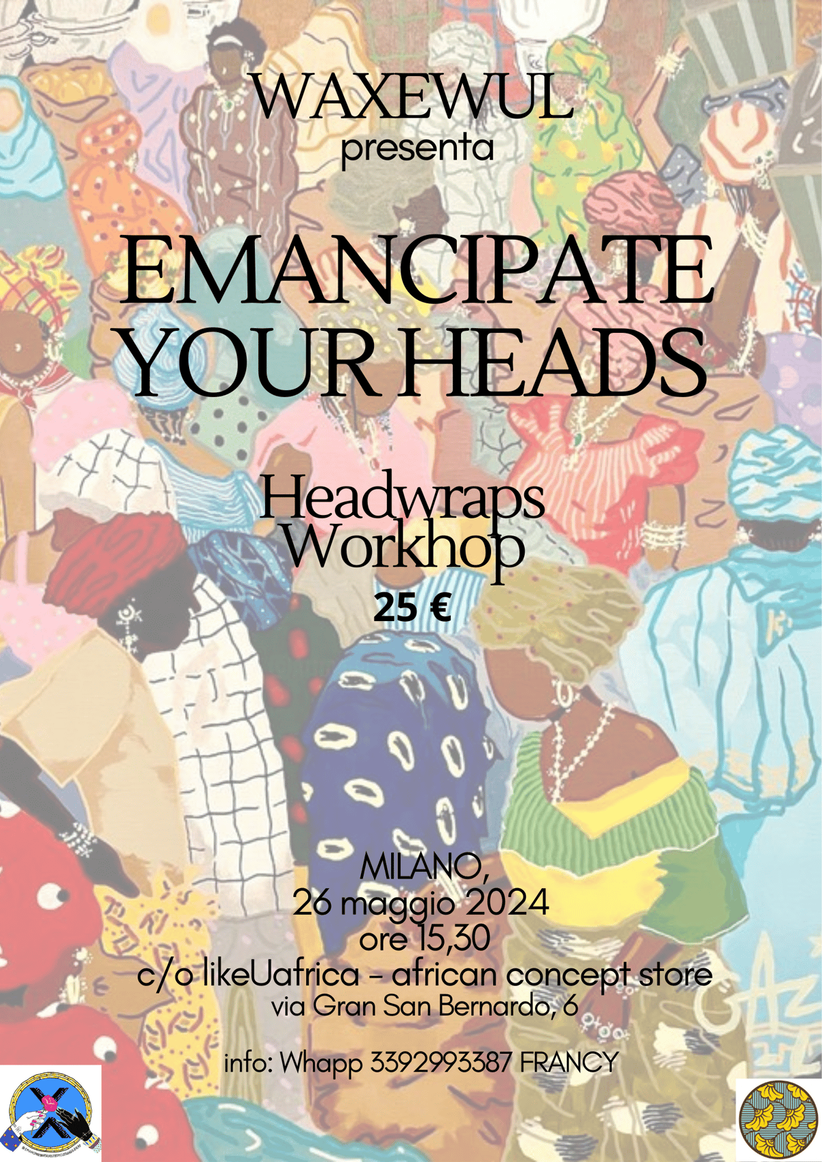 Image of 26 MAGGIO 2024: HEADWRAPS WORKHSOP  "Emancipate your Heads" da likeUafrica , MILANO
