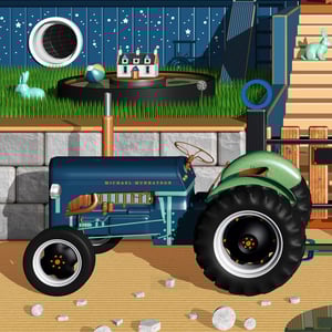 Image of Farm Tractor Art | Big Wheel Little Wheel Cottage Art