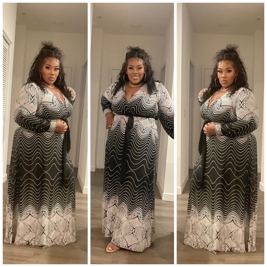 Image of 3PACK PLUS SIZE BLACK MIX MAXI DRESS