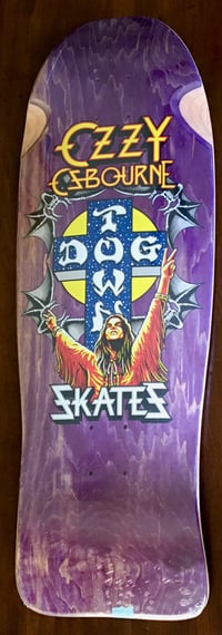 Image 1 of DOGTOWN SKATEBOARD DECK - OZZY OZBOURNE TRIBUTE - PURPLE STAIN