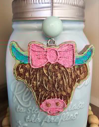 Image 2 of highland cow car freshie- vanilla bean marshmallow 