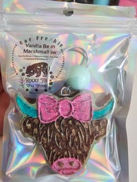 Image 4 of highland cow car freshie- vanilla bean marshmallow 