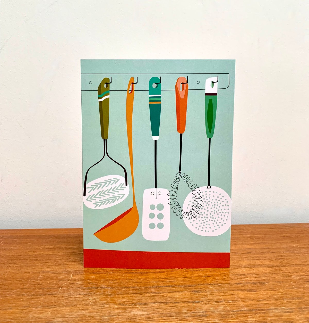 Retro Kitchen Utensils /Retro Scandi Kitchen Casserole Cards