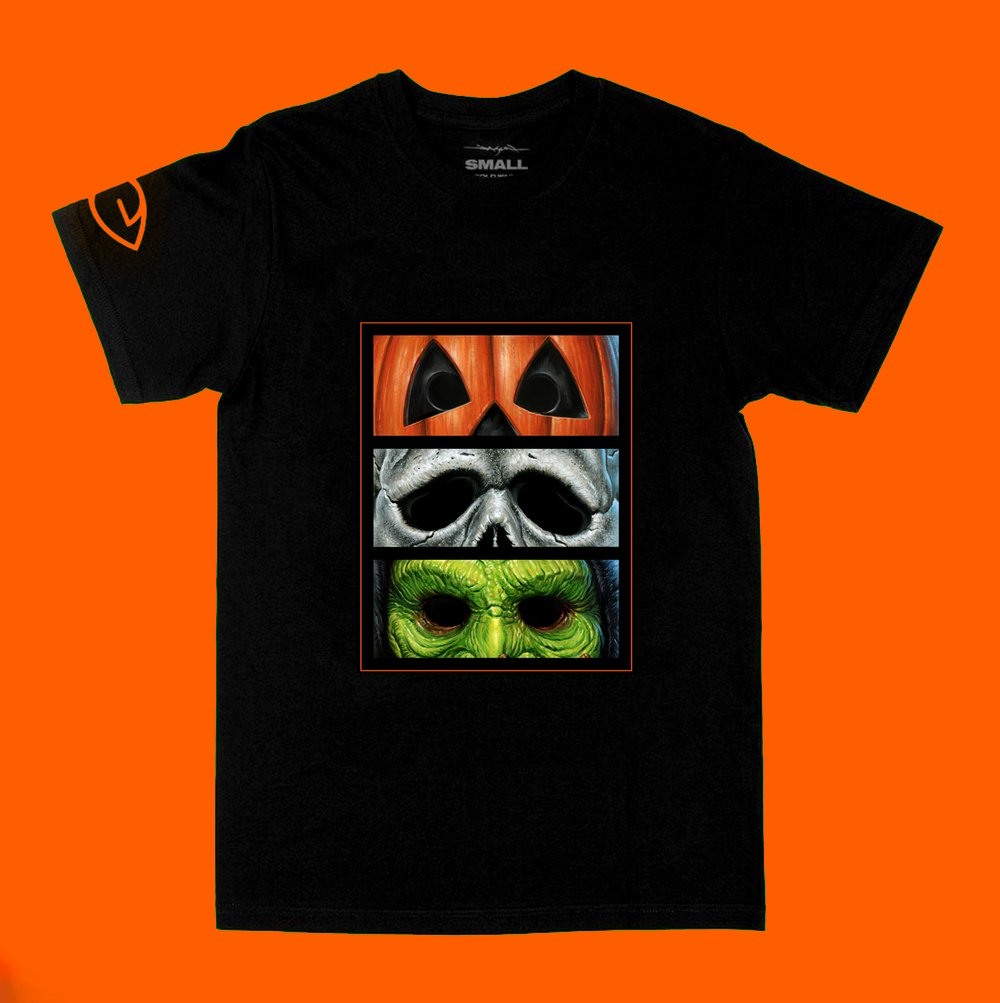 "Eyes Without a Face: Halloween 3 Mask Icons" Shirt