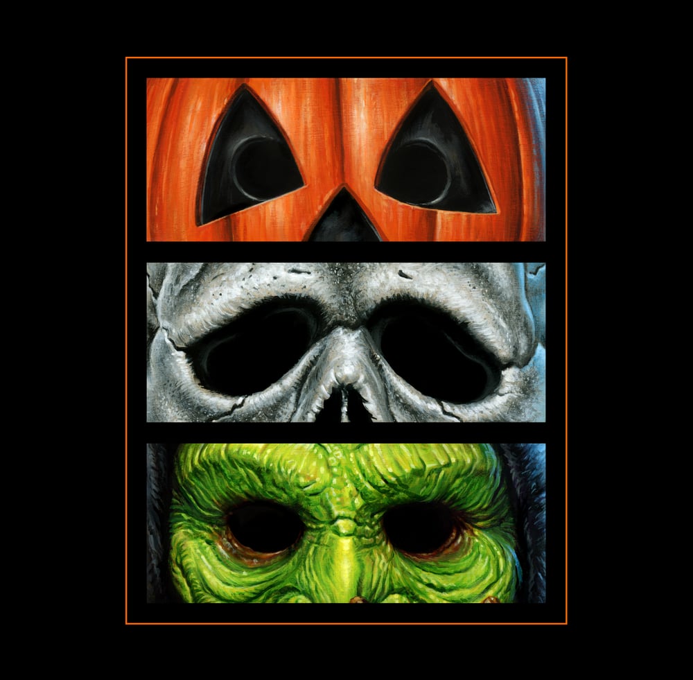 "Eyes Without a Face: Halloween 3 Mask Icons" Shirt
