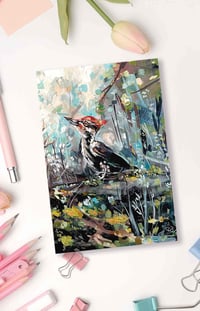 Notecard of Springtime Haunts – Pileated Woodpecker notecard