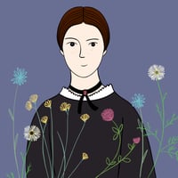 Image 2 of EMILY DICKINSON stampa 20x20