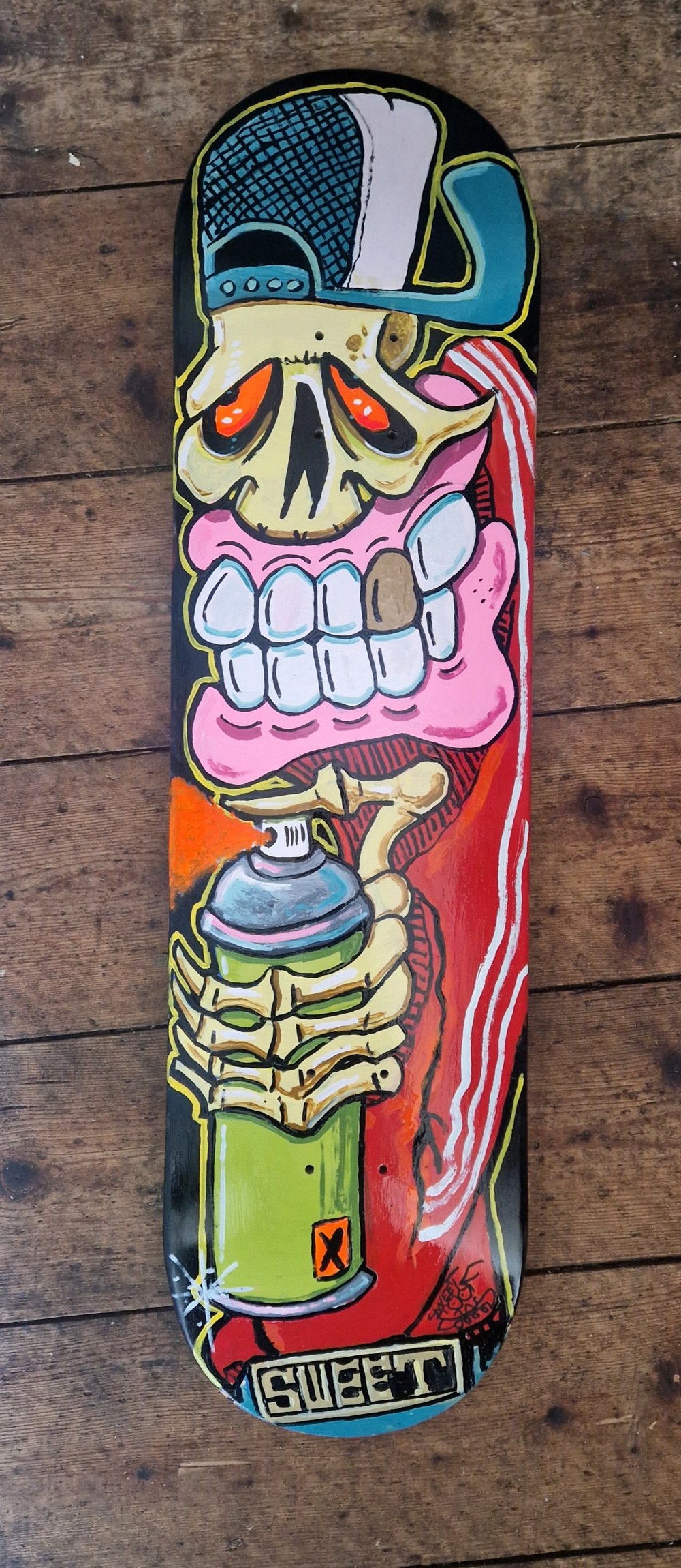 Sweet Smirk  Custom Skateboard deck