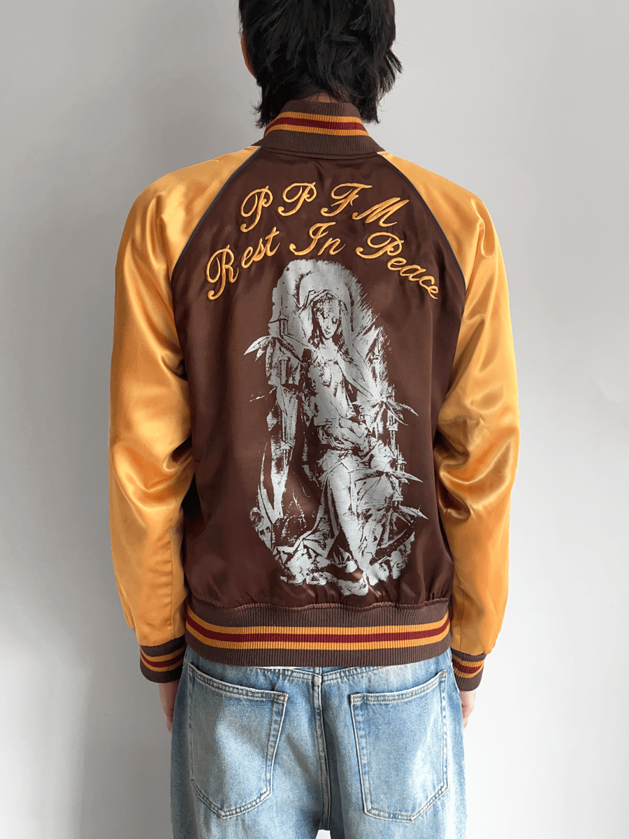 04 PPFM Double Skull Souvenir Jacket- L | neverlandsupply