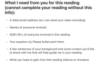 Image 2 of 30 Min/4 Questions (Video Recorded) In-Depth Reading