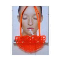 Image 1 of  ogrlica CVET - NEON MANDARINA .1 // BLOSSOM necklace - NEON MANDARINE .1