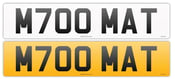 Image of M700 MAT Prefix Number Plate