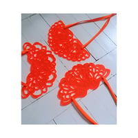 Image 4 of  ogrlica CVET - NEON MANDARINA .2 // BLOSSOM necklace - NEON MANDARINE .2