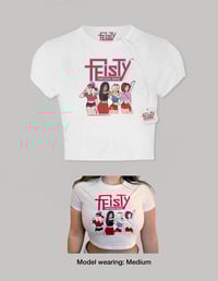 FEISTY Micro Crop Tee (Short Sleeve) White