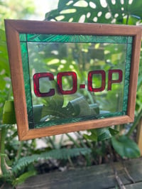 Image 1 of CO-OP hanging sign - custom painted Stained Glass 