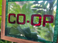 Image 2 of CO-OP hanging sign - custom painted Stained Glass 