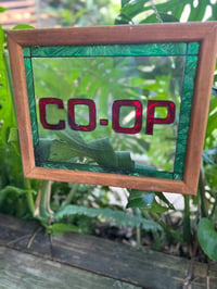 Image 3 of CO-OP hanging sign - custom painted Stained Glass 