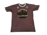 Image 1 of Ringspun Allstars Black Panthers Rare Vintage T-Shirt Brown & Cream Size Large