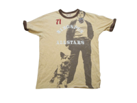 Image 1 of Ringspun Allstars Rare Oliver Reed Vintage T-Shirt Peach & Brown Size Medium