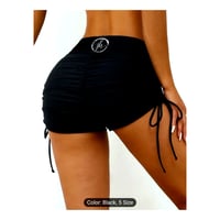 Image 6 of JH Brand Womens Summer Cotton Slim Ruffled Shorts With Strings
