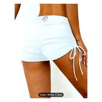 Image 4 of JH Brand Womens Summer Cotton Slim Ruffled Shorts With Strings