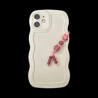 Image 3 of Strawberry Aventurine Energy Lucky Coin Phone And Bag Charm Pink Cord